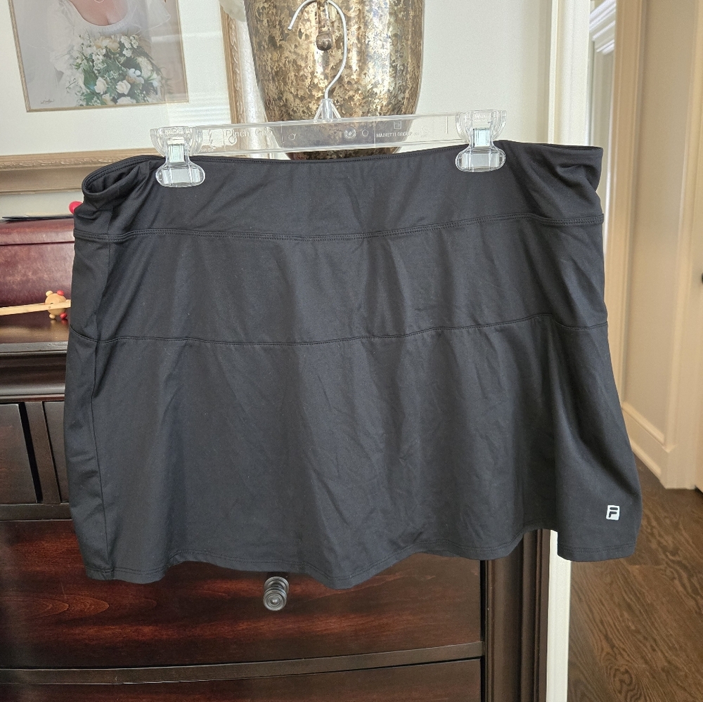 Fila Tennis Skort, Xxl, Black